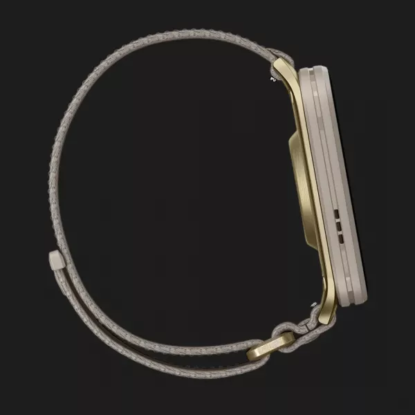 Garmin Venu X1 Soft Gold with Titanium Caseback and French Gray Nylon Band (010-02980-08/09)