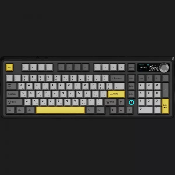 Клавіатура Ajazz AK980 V2 Gift Switch V2 (Black/Gray/Yellow) (UA)