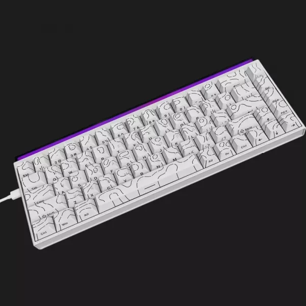 Клавіатура Ajazz NK68 Red switches Side Contour (White) (UA)