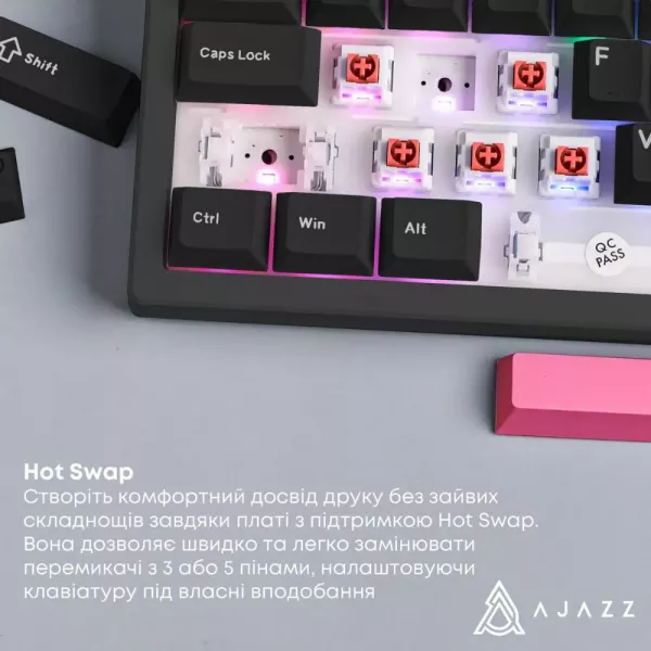Клавіатура Ajazz AK980 Red Switch (Black/Red) (UA)