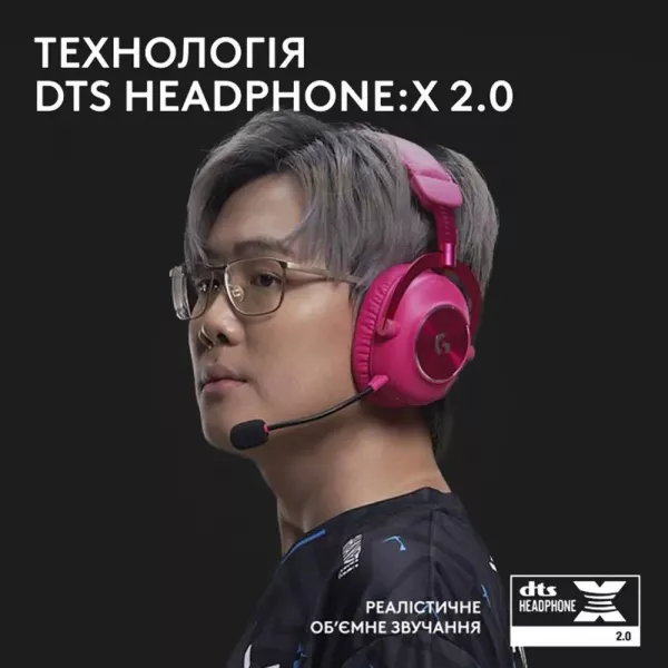 Ігрові навушники Logitech G Pro X2 Wireless LightSpeed (Magenta) (EU)