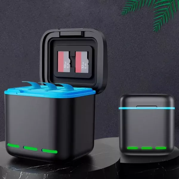 Зарядний пристрій для GoPro Hero 13 Portable Battery Charger 3 Slot Charging Box