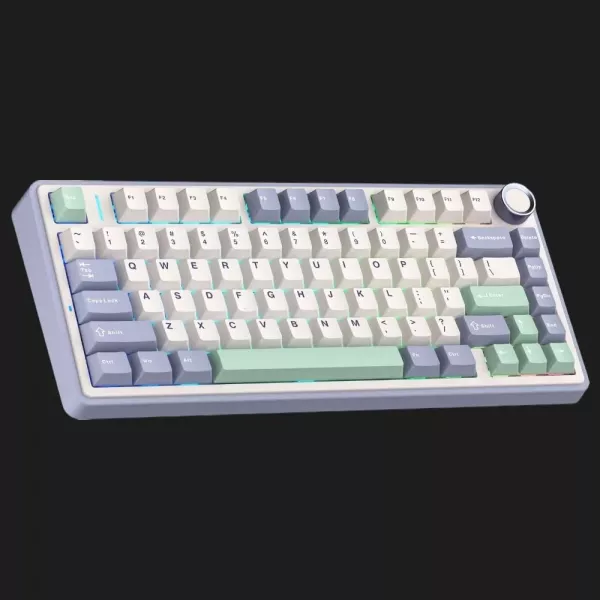 Клавіатура ігрова AULA F75 Wireless (White/Lilac)