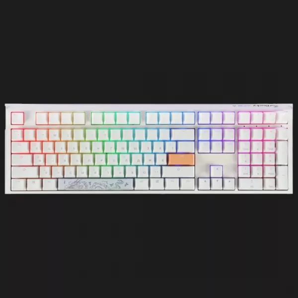 Клавіатура ігрова Ducky One 3 Cherry MX Silent red RGB (White) (UA)