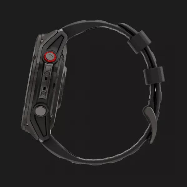 Garmin Fenix 8 Pro 47mm AMOLED Sapphire Carbon Gray DLC Titanium with Black/Pebble Gray Silicone Band