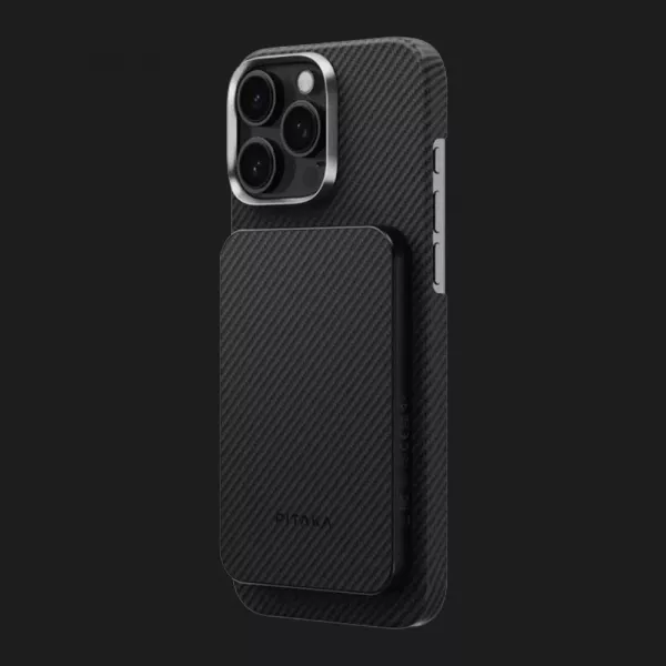 Зарядний пристрій Power Bank Pitaka Aramid Fiber Magnetic Qi2 (5000mAh) (Twill Black/Gray)